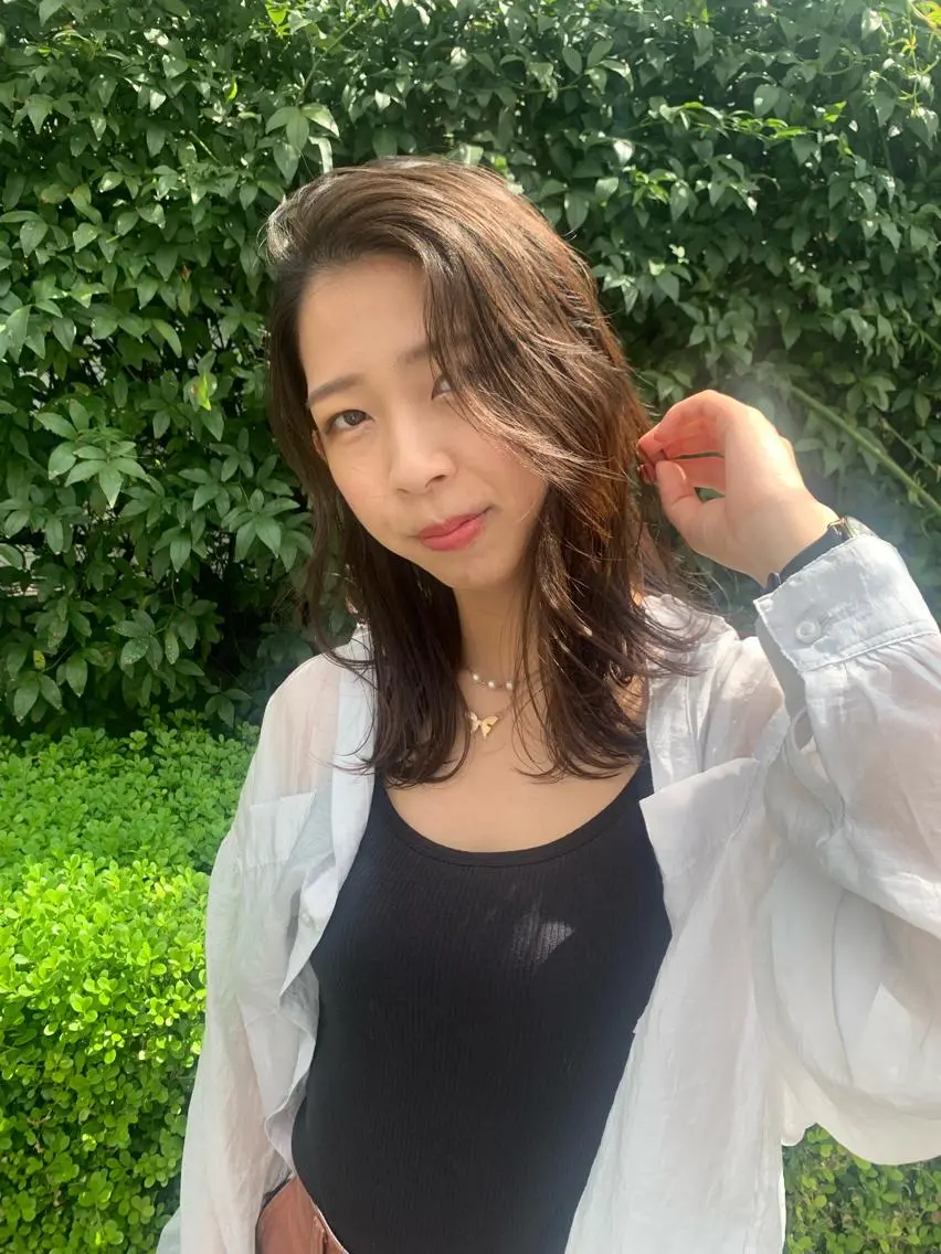 セミロング 🐝岡本 柚葉🐝のヘアスタイル