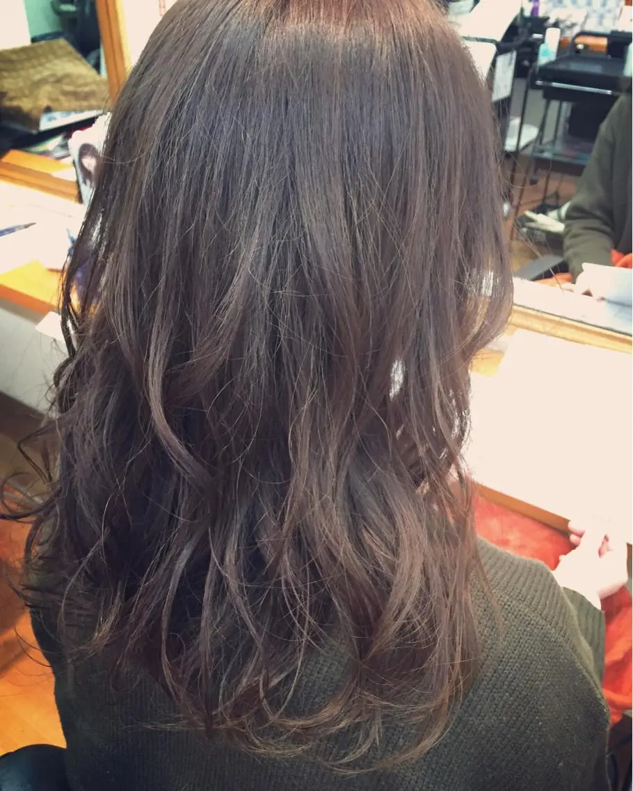 ミディアム セミロング ロング カラー アッシュ YAP！HAIR トコツメアヤノのヘアスタイル