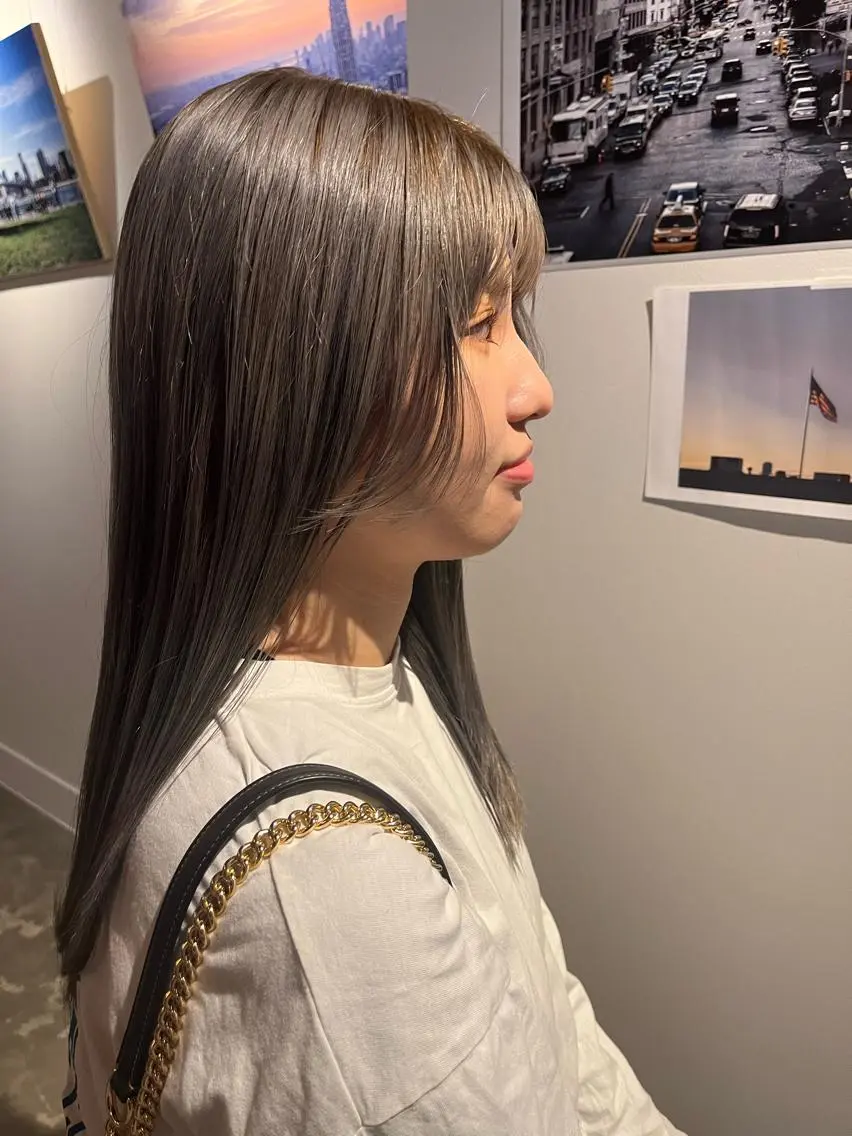 ロング カラー ヘアアレンジ 透明感カラー robe 田中 実友のヘアスタイル