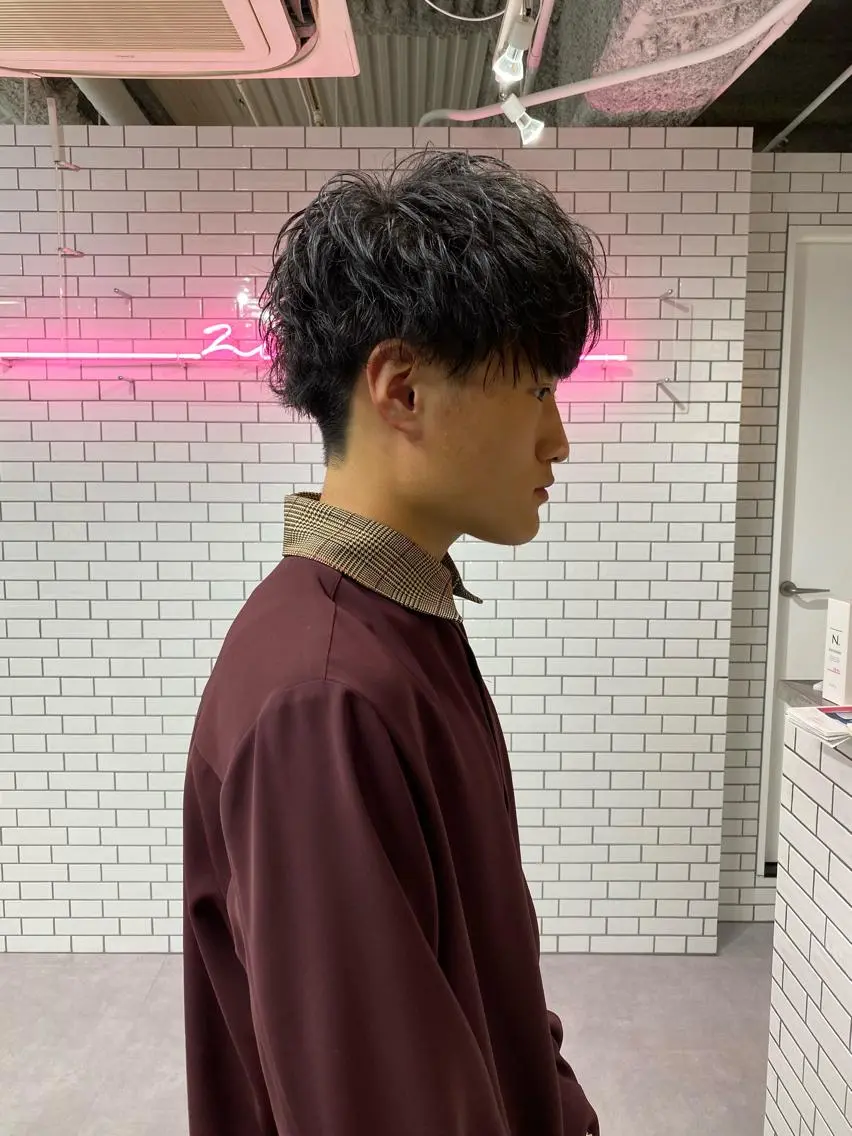 メンズ マッシュ メンズパーマ 梅田中崎町メンズ 美容師ユースケのヘアスタイル