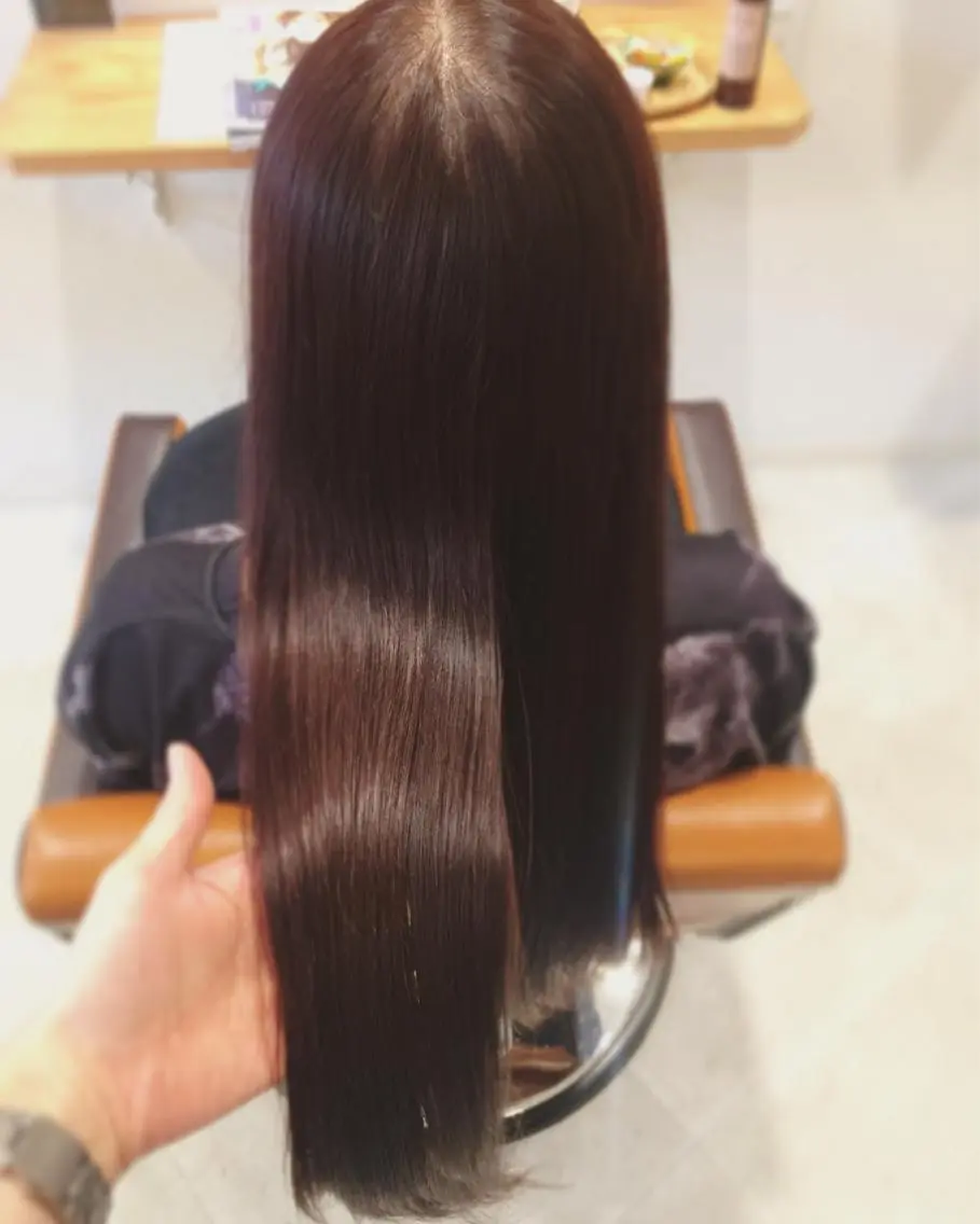ロング カラー 髪質改善 トリートメント ツヤ髪専門美容師 桑原 和誠のヘアスタイル