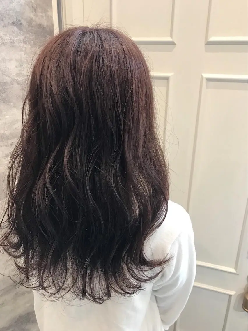 セミロング カラー ブラウンカラー ラベンダーカラー ラベンダーブラウン 🫟Blanco🫟 Color&Careのヘアスタイル