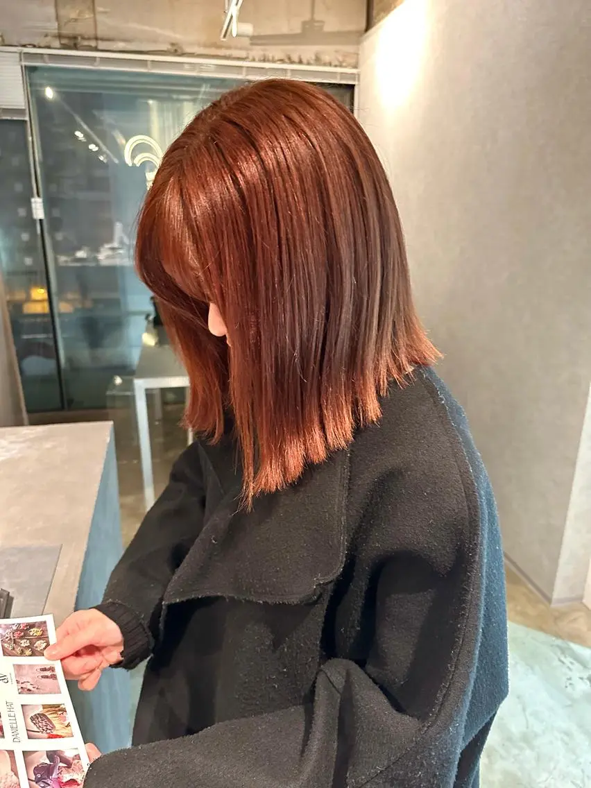ミディアム 切りっぱなしボブ ボブ 鎌田隆雅　札幌美容師 イトシテ　カットのヘアスタイル