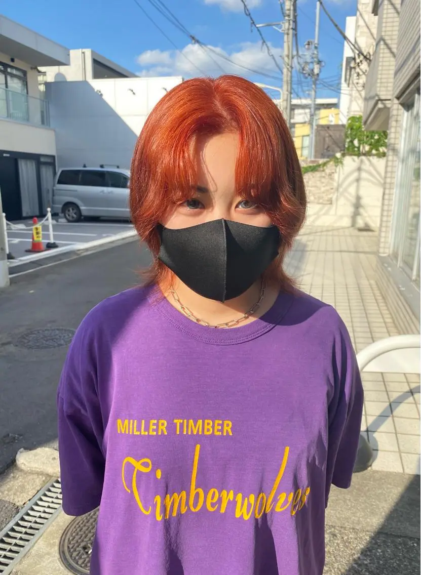 カラー ヘアアレンジ アッシュ ベージュカラー 黒髪 ブルーカラー ブルーブラック 艶感/韓国風 🤍moeka🤍のヘアスタイル