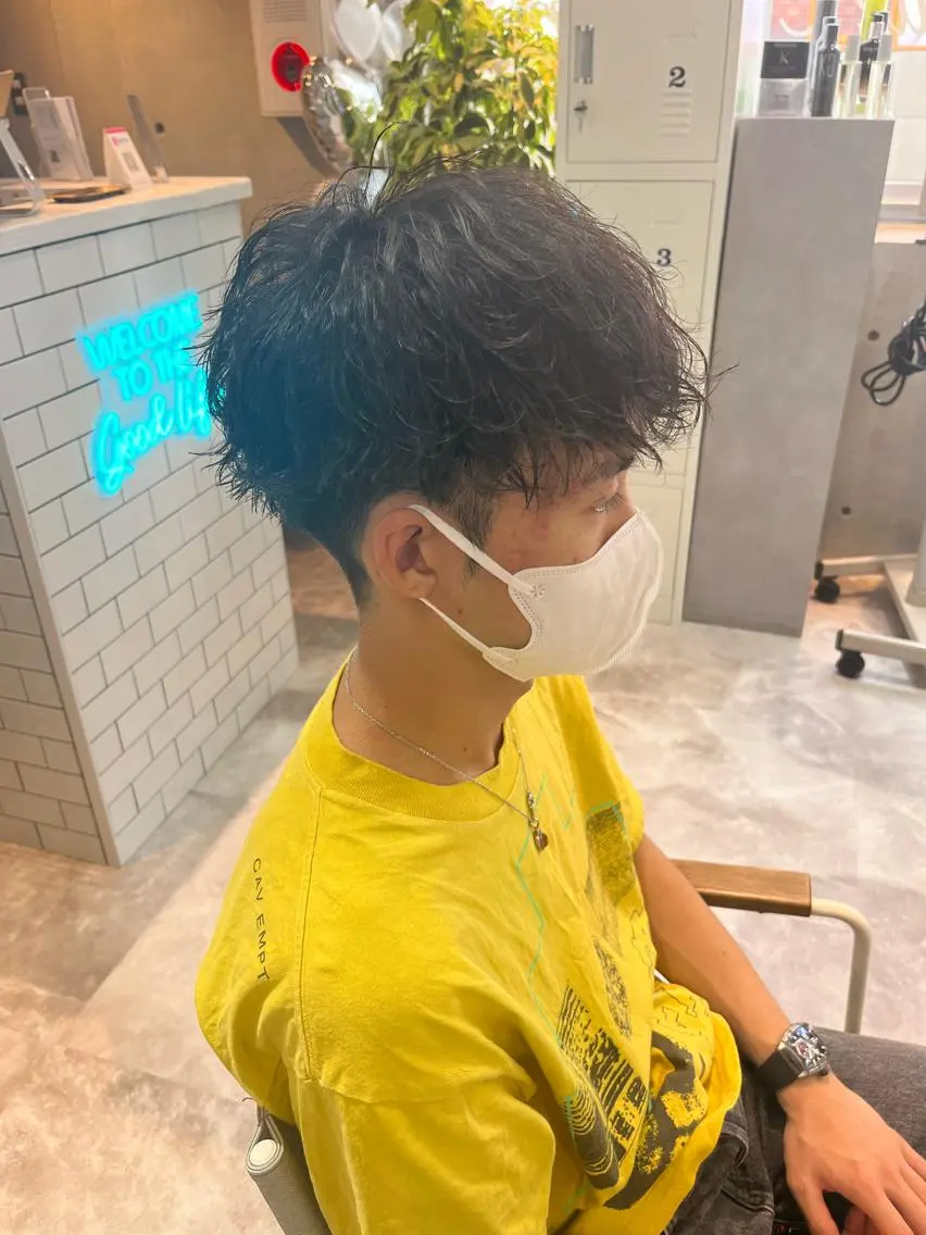 メンズ メンズパーマ カット パーマ トリートメント 【店長】メンズ職人 短髪　ハイトーン🔥のヘアスタイル