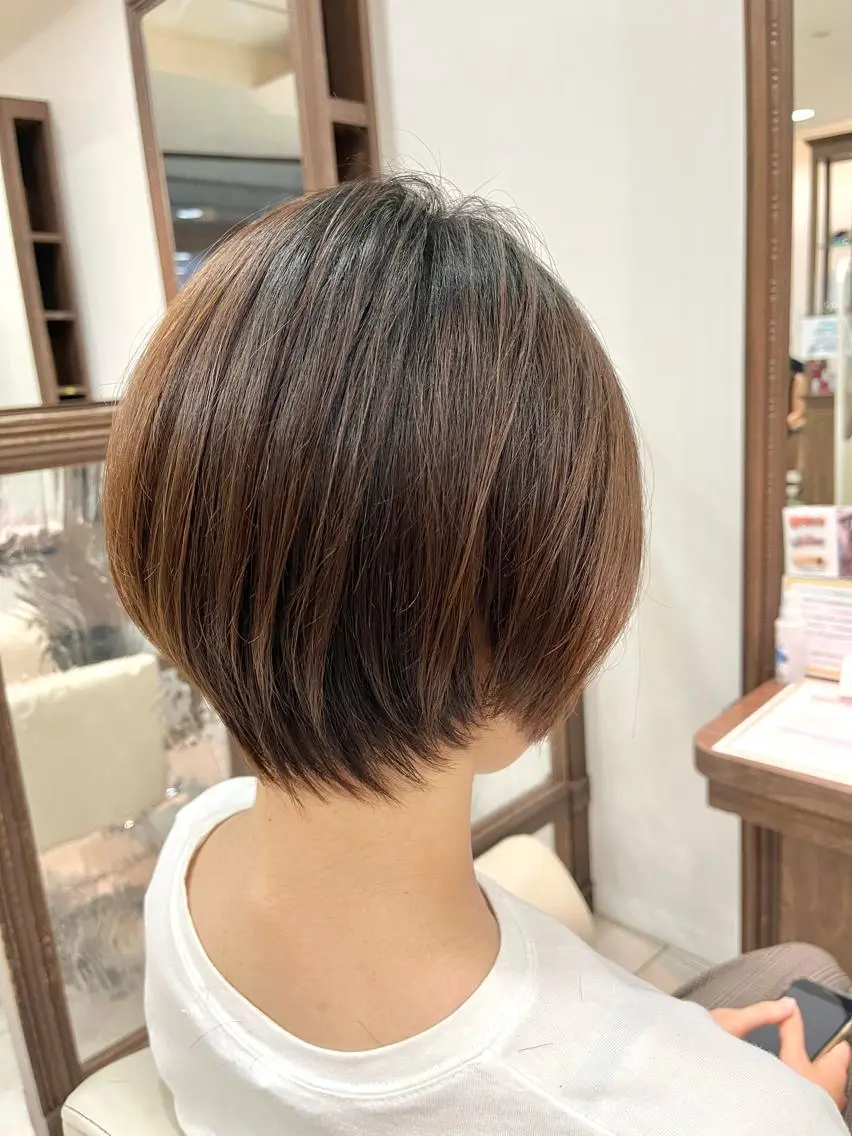 ショート ショートボブ ハンサムショート ボブ くびれヘア ハイライト カット ヘアカラー トリートメント 《大人気髪質改善》 プログレス国分寺店のヘアスタイル