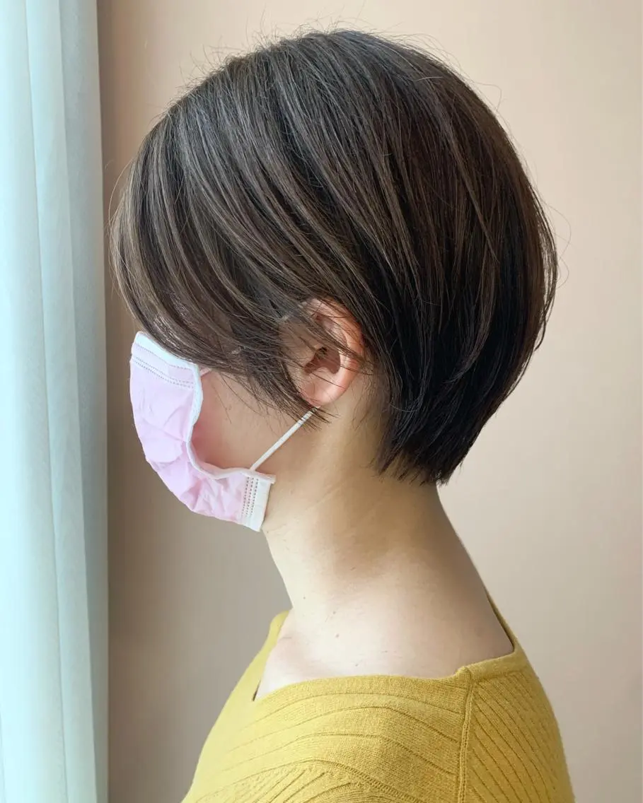 ショート カラー ショートヘア hubhair レイヤー/透明感のヘアスタイル
