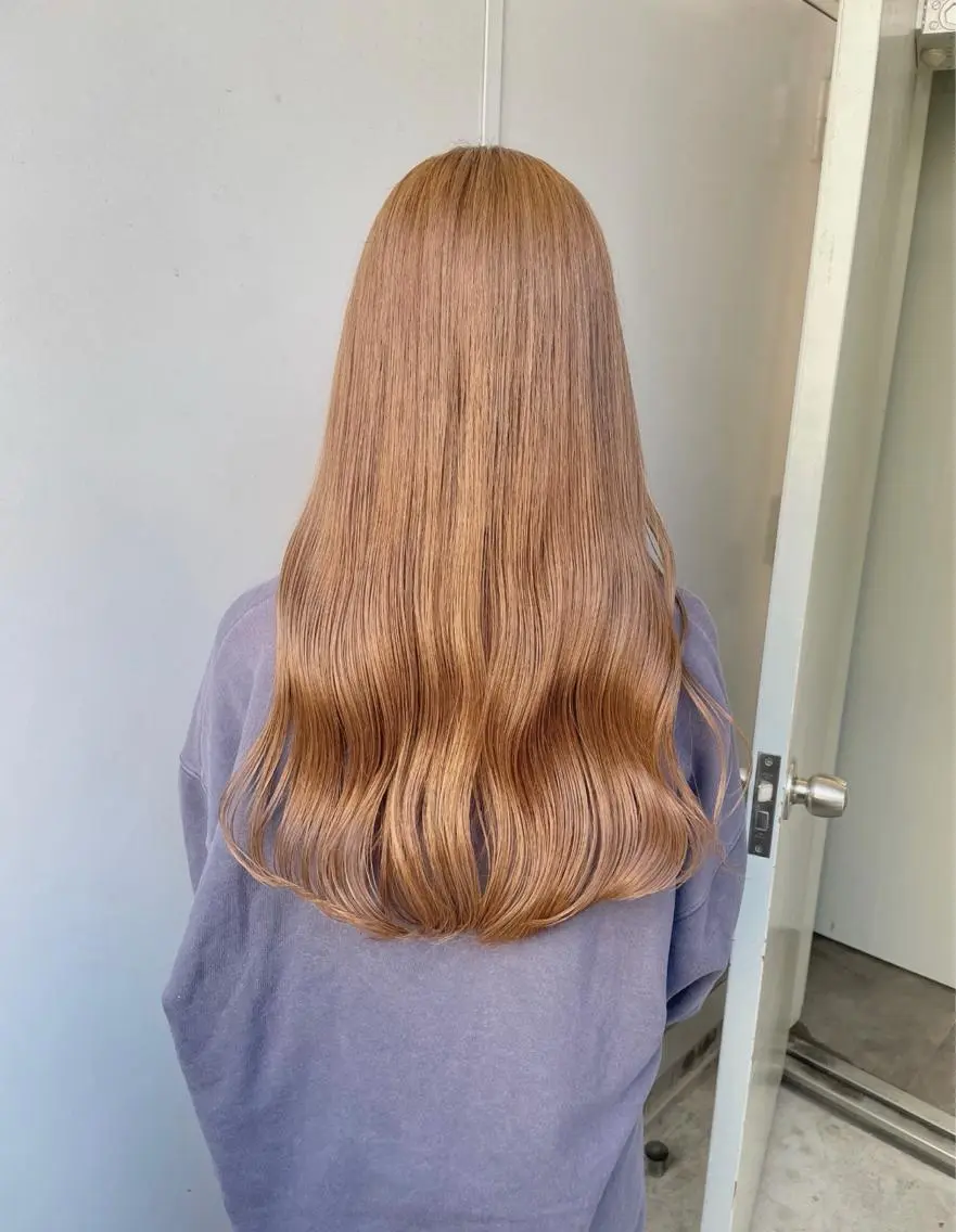 ロング カラー ヘアカラー トリートメント ヘッドスパ ヘアセット ベージュカラー💖 やすひろのヘアスタイル