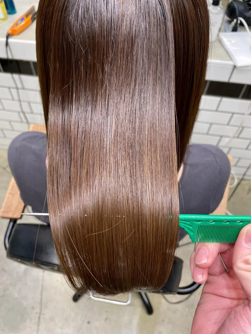 セミロング カラー ヘアアレンジ 🌈本物の髪質改善 森田涼平のヘアスタイル