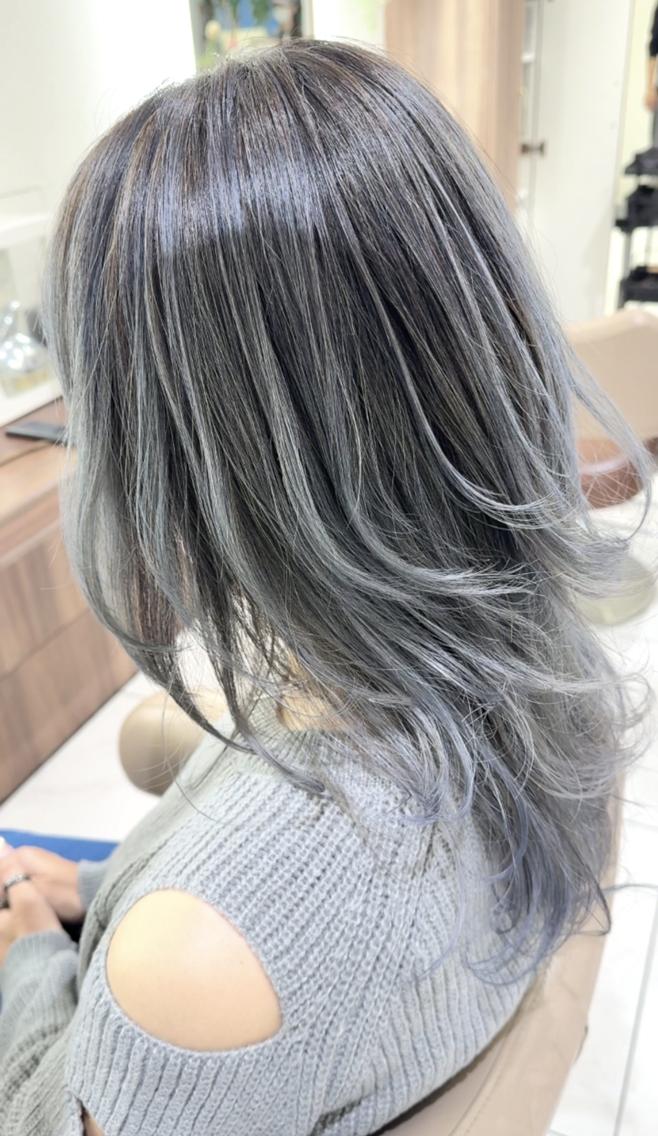 ロング カラー バレイヤージュ 髪質改善 レイヤーカット カット ヘアカラー トリートメント 山崎俊輔/髪質改善 /バレイヤージュのヘアスタイル