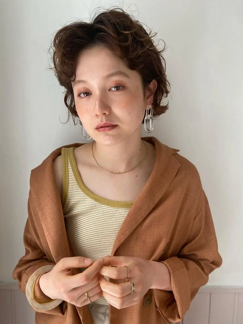 ショート カラー パーマ ヘアアレンジ メンズ キッズ ネイル マツエク・マツパ 横浜Bob美容師🤎 ERINAのヘアスタイル