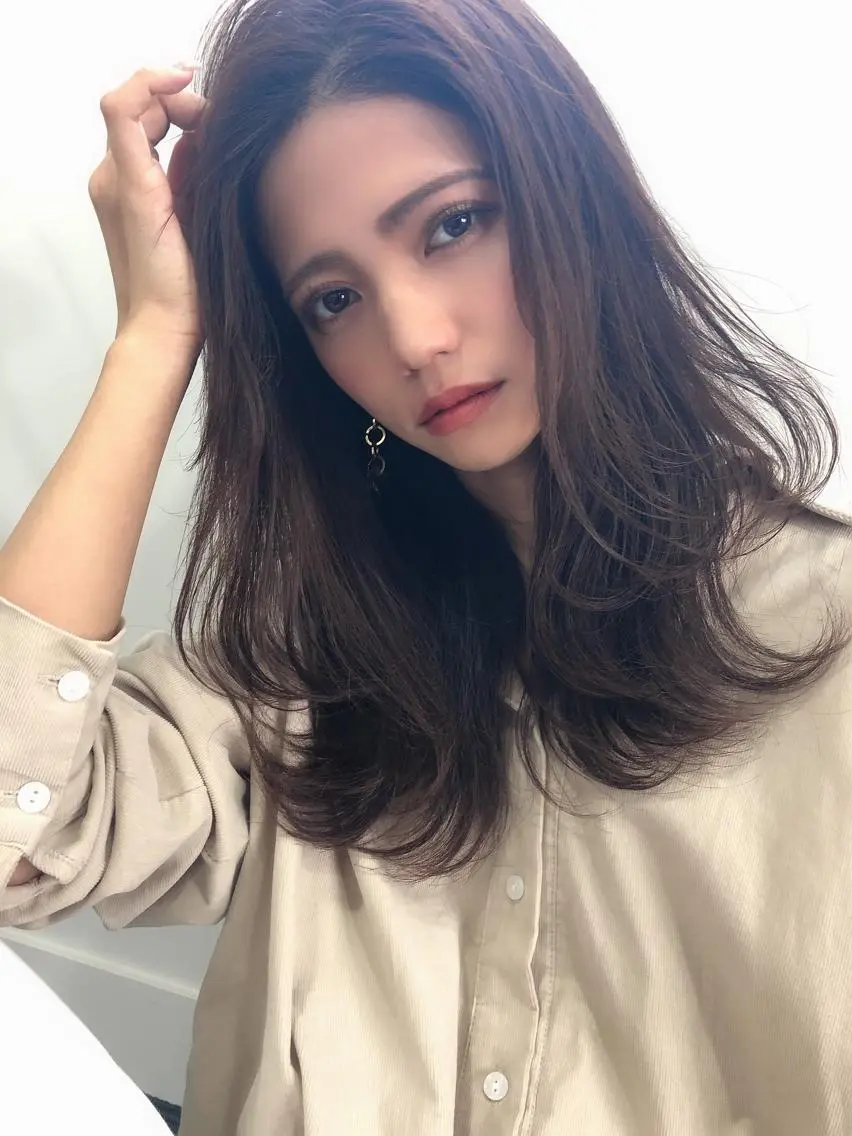 ミディアム カラー ヘアアレンジ 透明感カラー イルミナカラー 似合わせカット 小顔カット トリートメント ⭐️Shelter by TOKYO⭐️のヘアスタイル