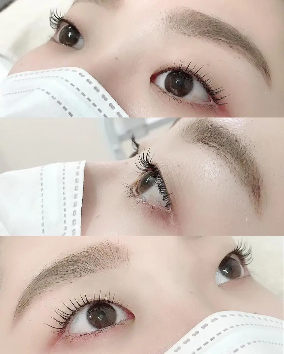 マツエク・マツパ ケラチンラッシュリフト Lカール 一重×まつ毛パーマ マツパ eyelash presh yukaのマツエク・マツパデザイン