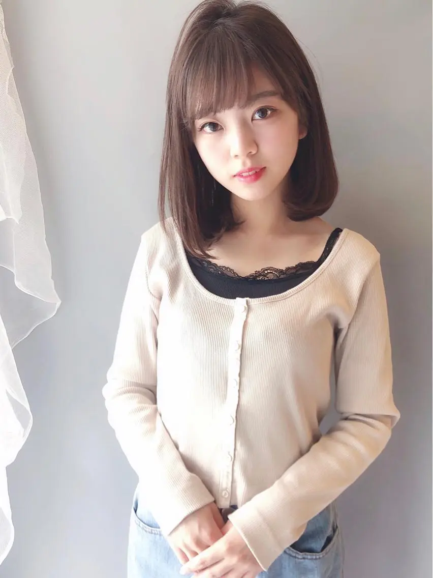 ミディアム カット ヘアカラー トリートメント 具志 正太のヘアスタイル