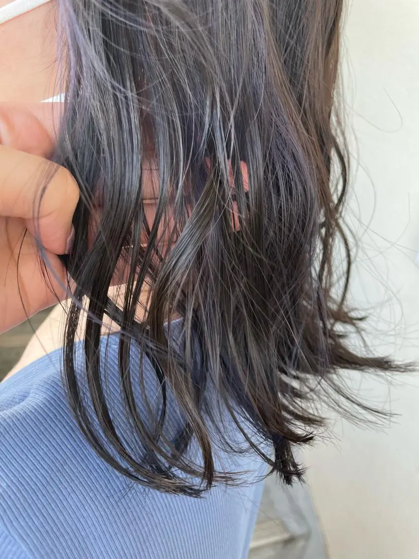 セミロング カラー 透けるカラー💐 maeのヘアスタイル