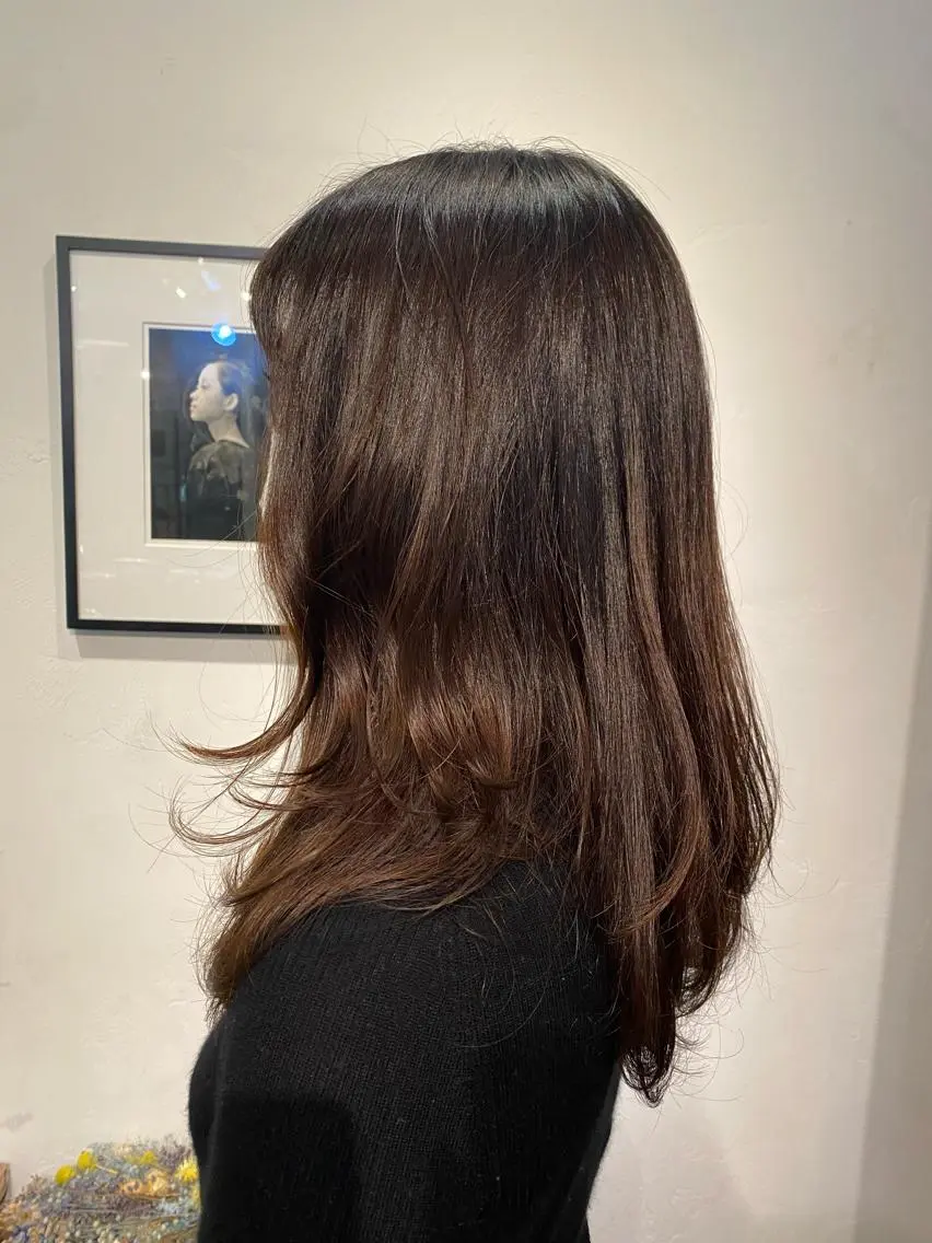 ロング レイヤーカット カット 𓍲꙳yamada haruna⋆ 𓍱のヘアスタイル