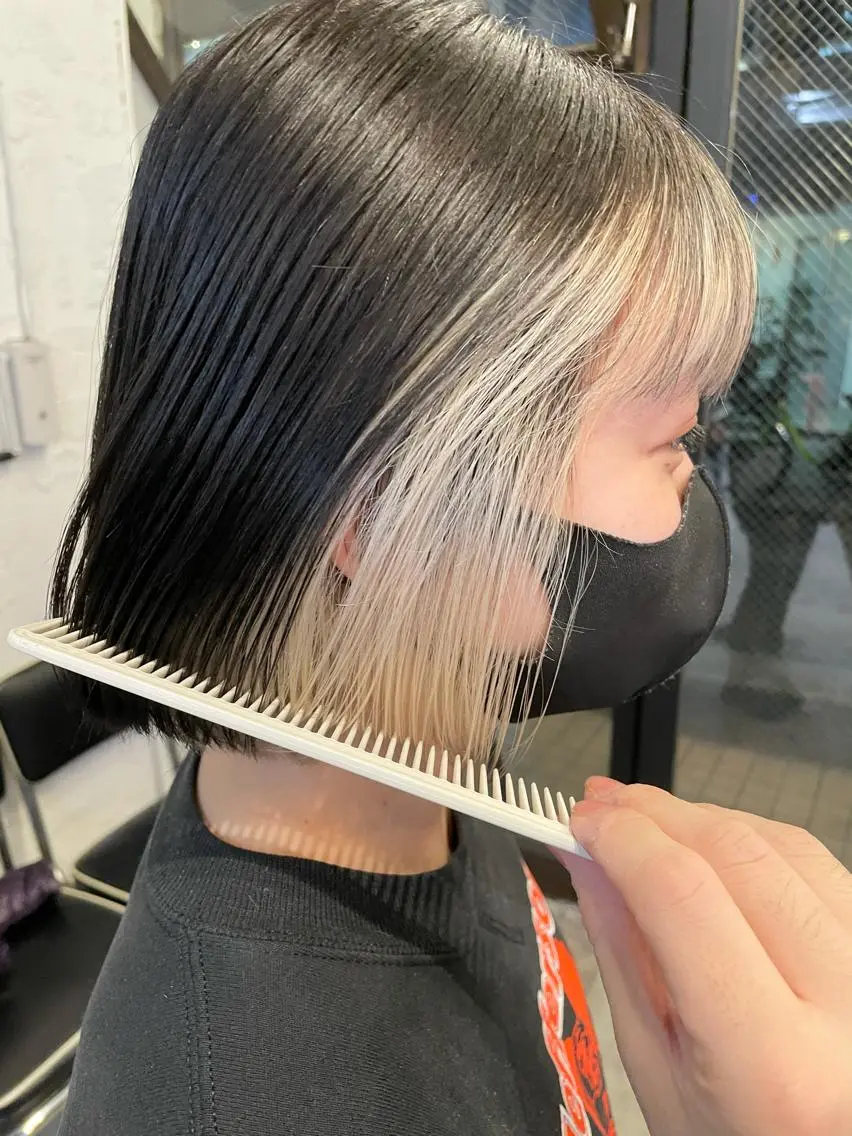 ショート カラー 🌿レイヤーボブ/パ ーマ🌿 木梨健太のヘアスタイル