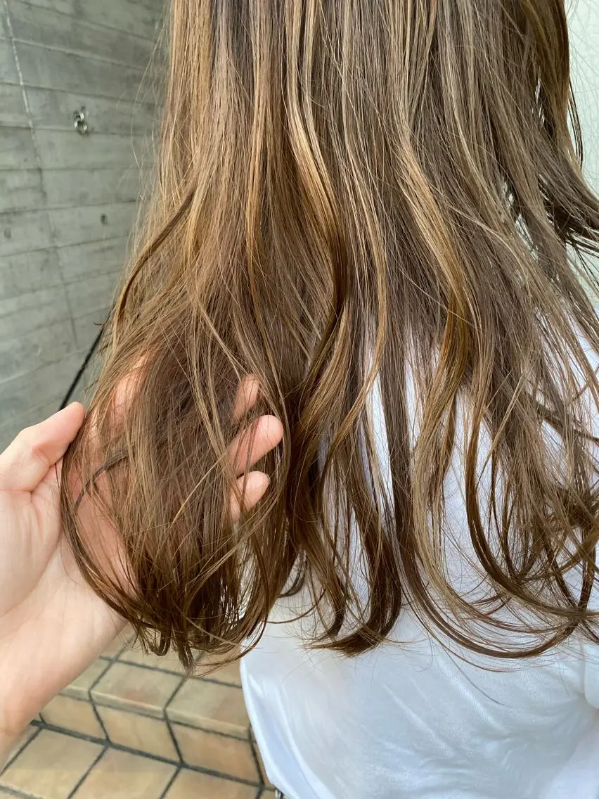 セミロング カラー ヘアアレンジ ブリーチなし透け感/ マンツーマン/Ryoのヘアスタイル