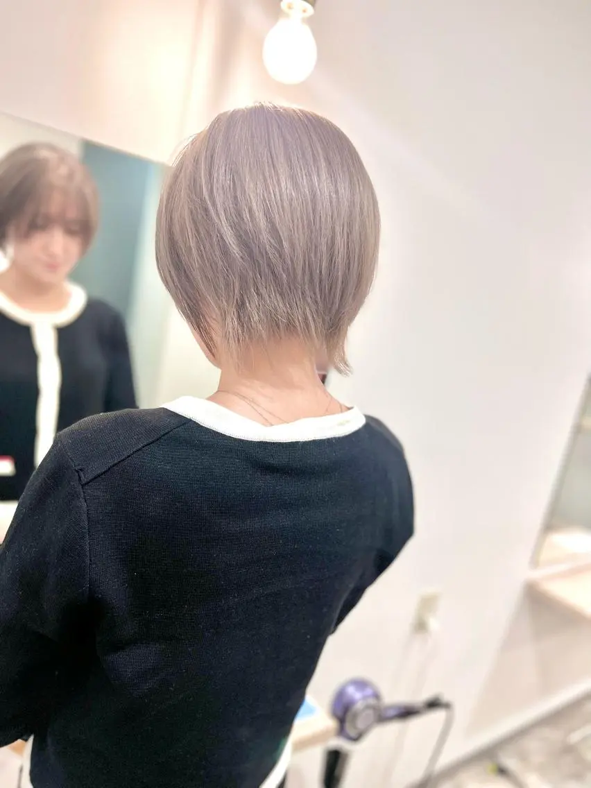 ショート ショートヘア カット ヘアカラー トリートメント ブリーチ毛に縮毛矯正 ✨カラー✨山田 正幸のヘアスタイル