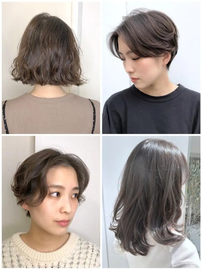パーマ ショート 西本 由香のヘアスタイル