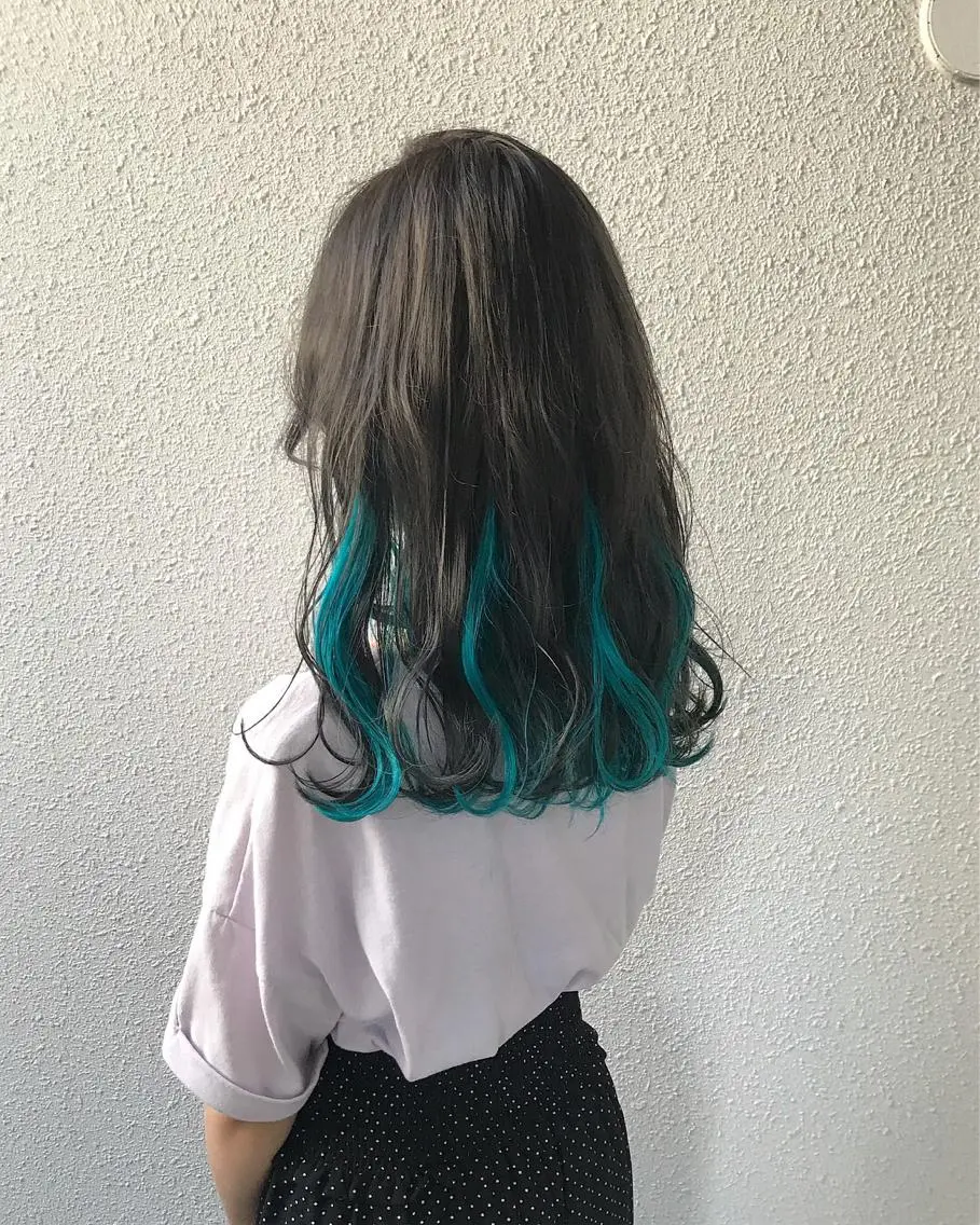 ロング カラー ブリーチ インナーカラー インナーカラー/天神 ブリーチ/吉田のヘアスタイル