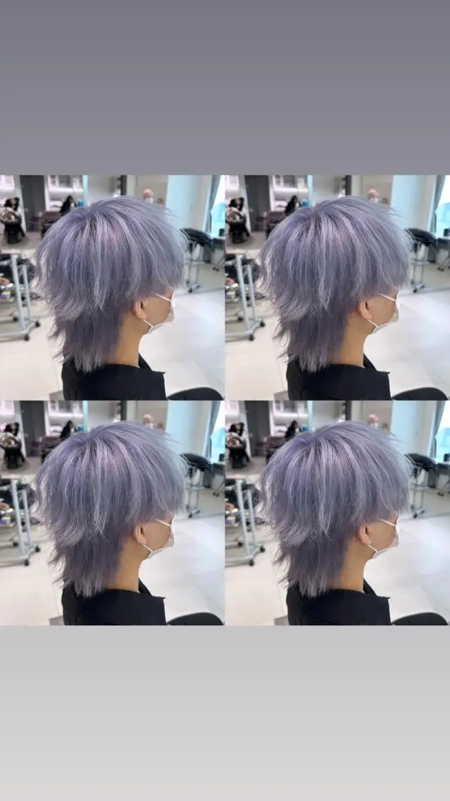 ショート カラー ヘアアレンジ メンズ 💎韓国レイヤー ×エクステゆうま💎のヘアスタイル