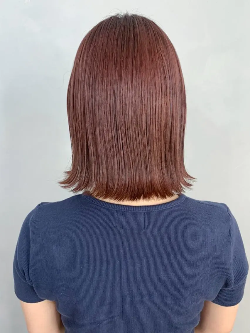 カラー パーマ ヘアアレンジ ブラウンカラー ピンクカラー カット ヘアカラー トリートメント ITbyALBUM 八王子店のヘアスタイル