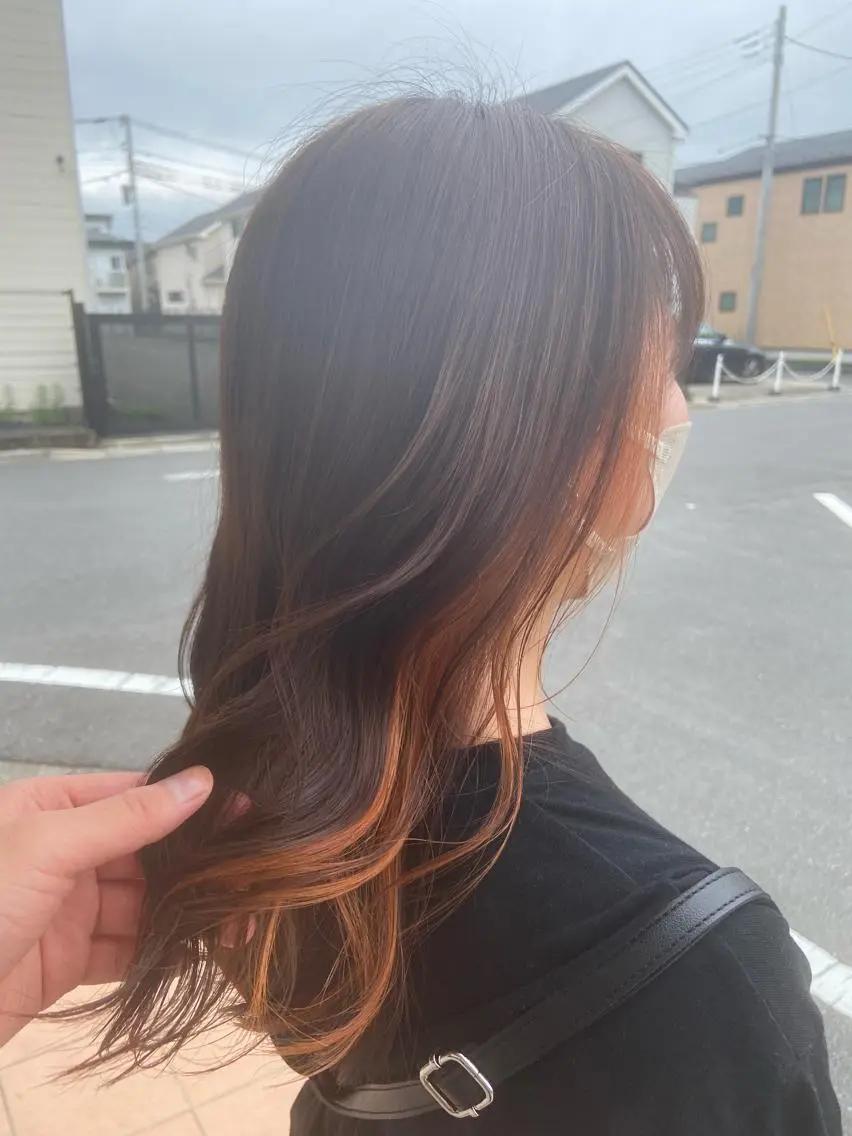 セミロング カラー 🪼高評価🪼 💎柴崎の藤咲💎のヘアスタイル