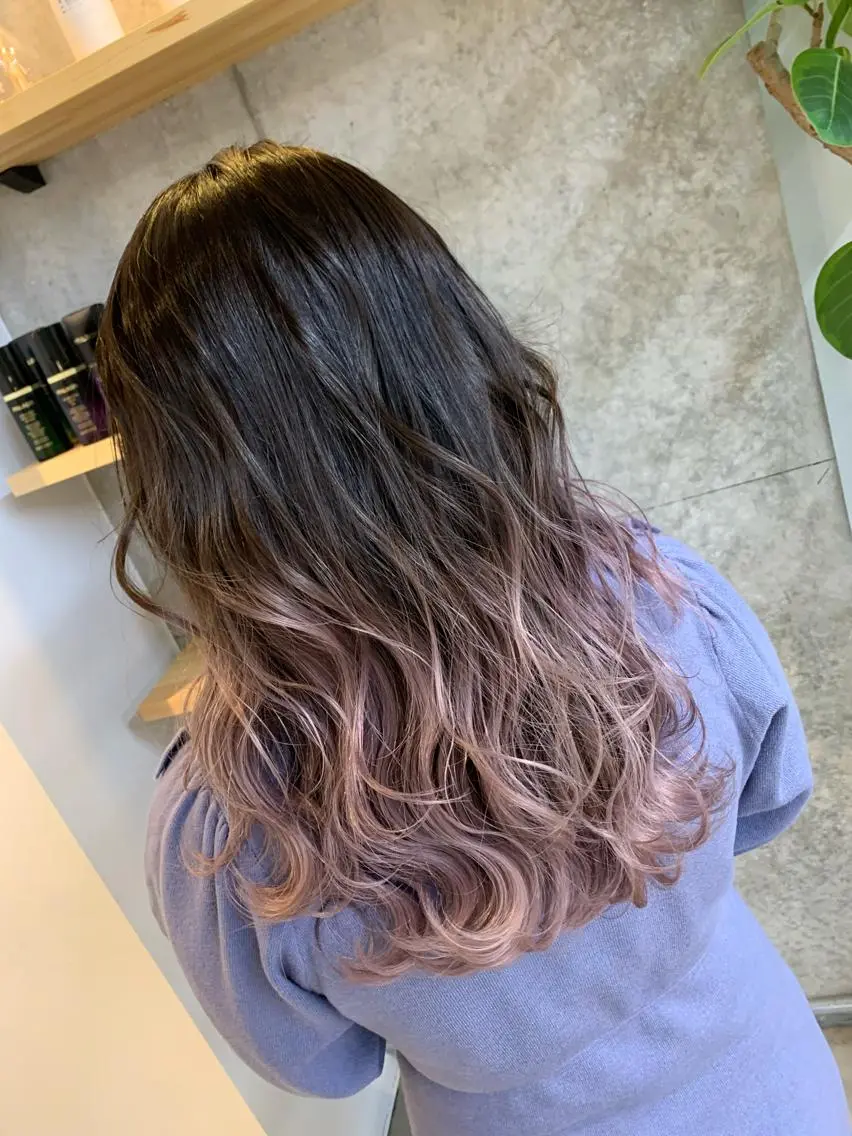ロング ヘアカラー トリートメント 天野 開のヘアスタイル