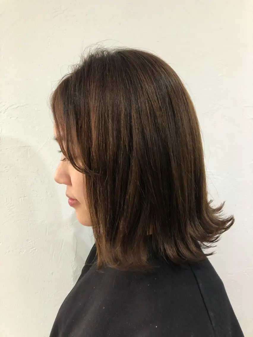 ミディアム やました りなのヘアスタイル