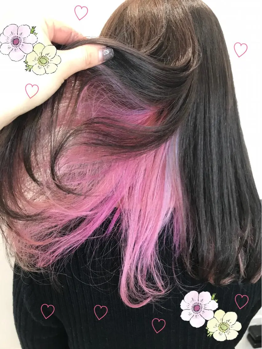 ロング カラー ピンクカラー 新宿駅近♡個室 ♡関口三都季🌜のヘアスタイル