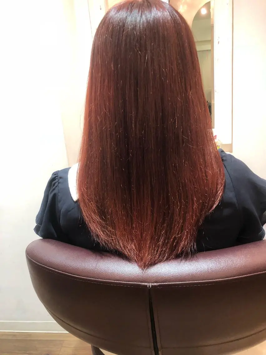 ミディアム カラー ブラウンカラー レッドカラー レッドブラウン 髪質改善/艶髪 永山のヘアスタイル
