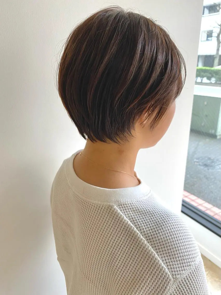 ショート ショートヘア 小顔カット ✨圧倒的満足度◎ 小顔美人ショート✨佃のヘアスタイル