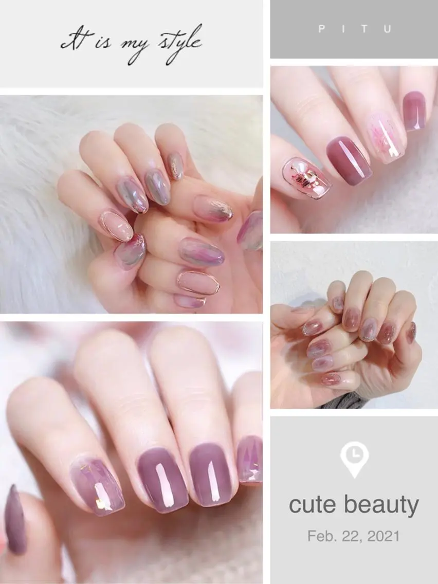 ネイル 春ネイル Cute beauty2のマツエク・マツパデザイン