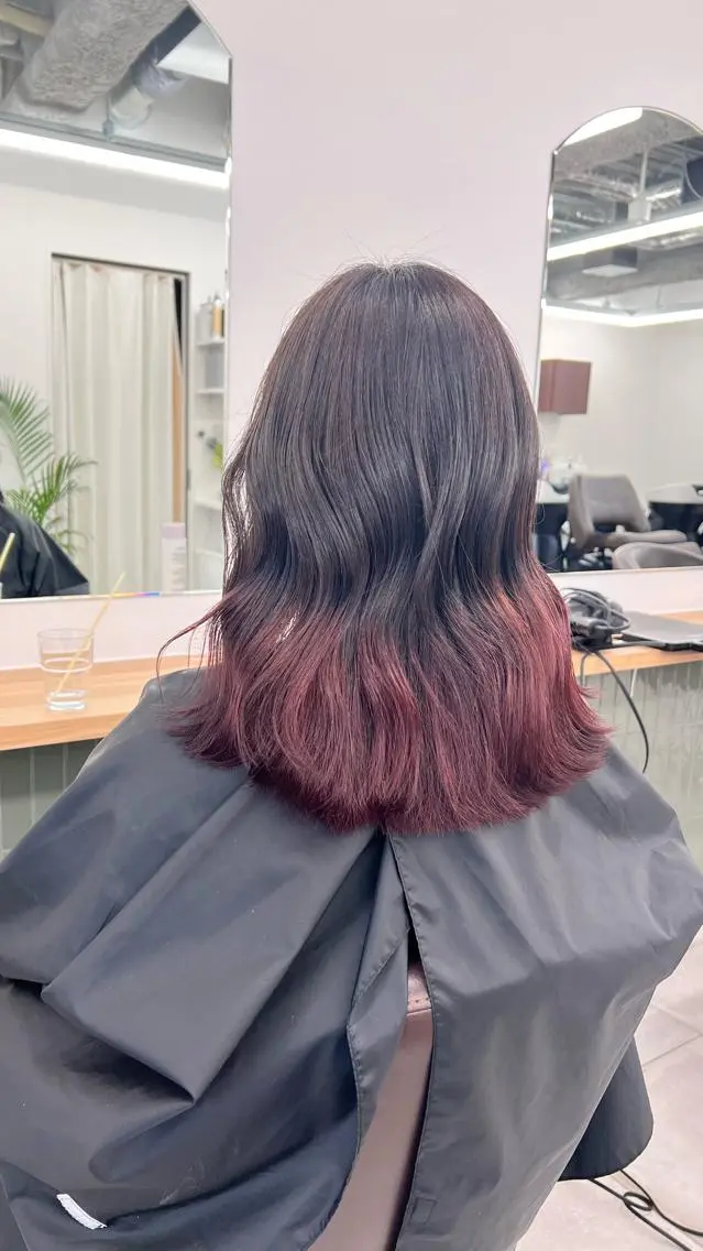 ロング カラー カット ヘアカラー トリートメント 赤みゼロ/透明感 カラー🌿KANTAのヘアスタイル