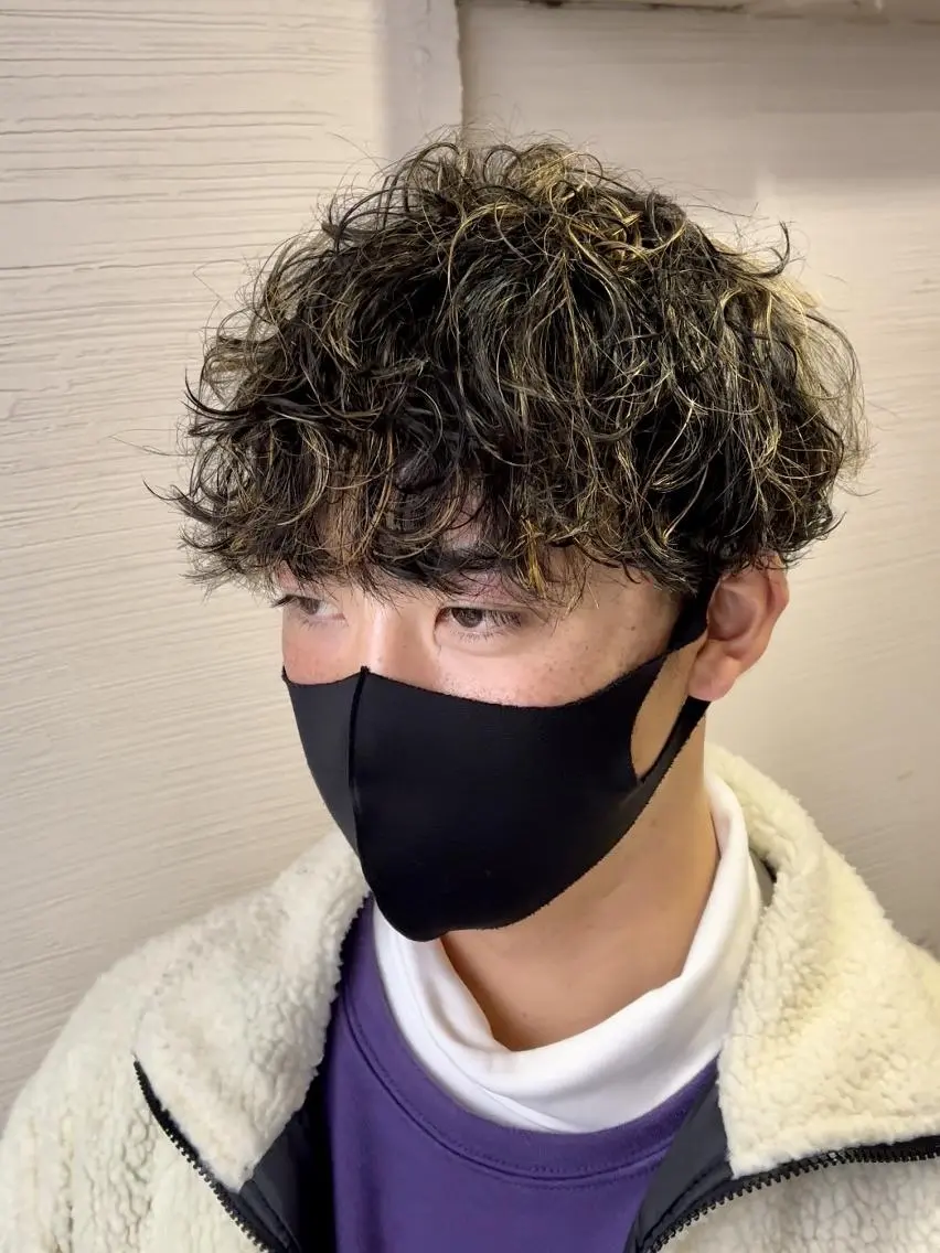 メンズ 🍐シャドウパーマ メンズ特化/守岡🍐のヘアスタイル