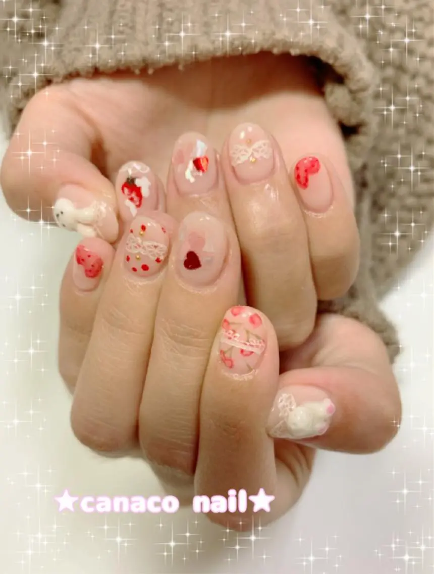 ネイル アートネイル ジェルネイル パラジェル ストーンネイル ベテランネイル cnc  nailのネイルデザイン