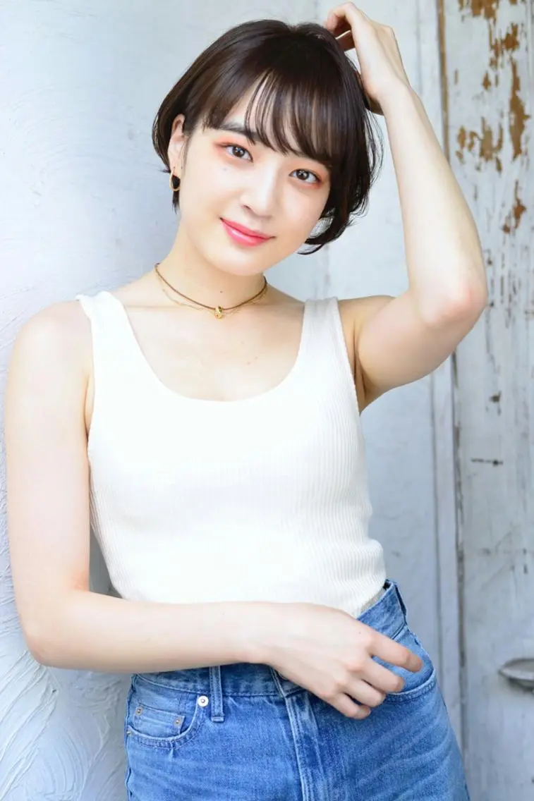 ショート カラー ヘアアレンジ アクアカラー ダブルカラー グラデーションカラー ハイライトカラー イルミナカラー 💈Chlom💈_ 公式_NewOpenのヘアスタイル