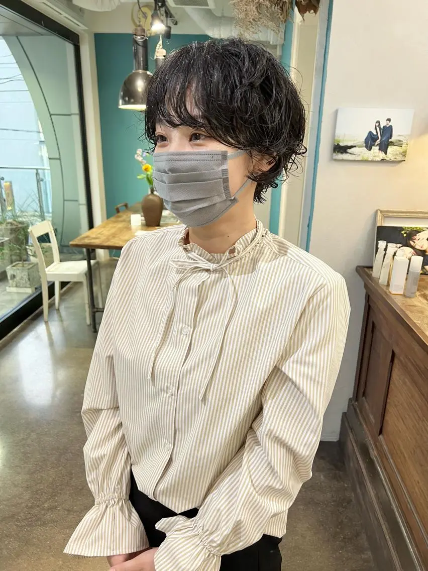 ショート パーマ ショートヘア 千葉 郁也のヘアスタイル