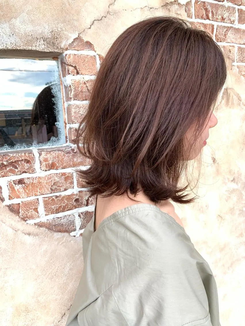 ミディアム カラー ピンクカラー 艶カラー/ Nanamiのヘアスタイル