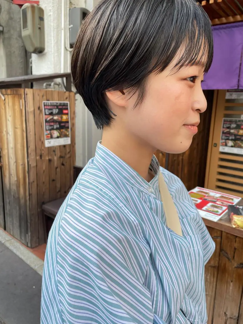 ショート ハンサムショート ショートヘア カット ayane⭐️ボブ・ ショート・パーマのヘアスタイル