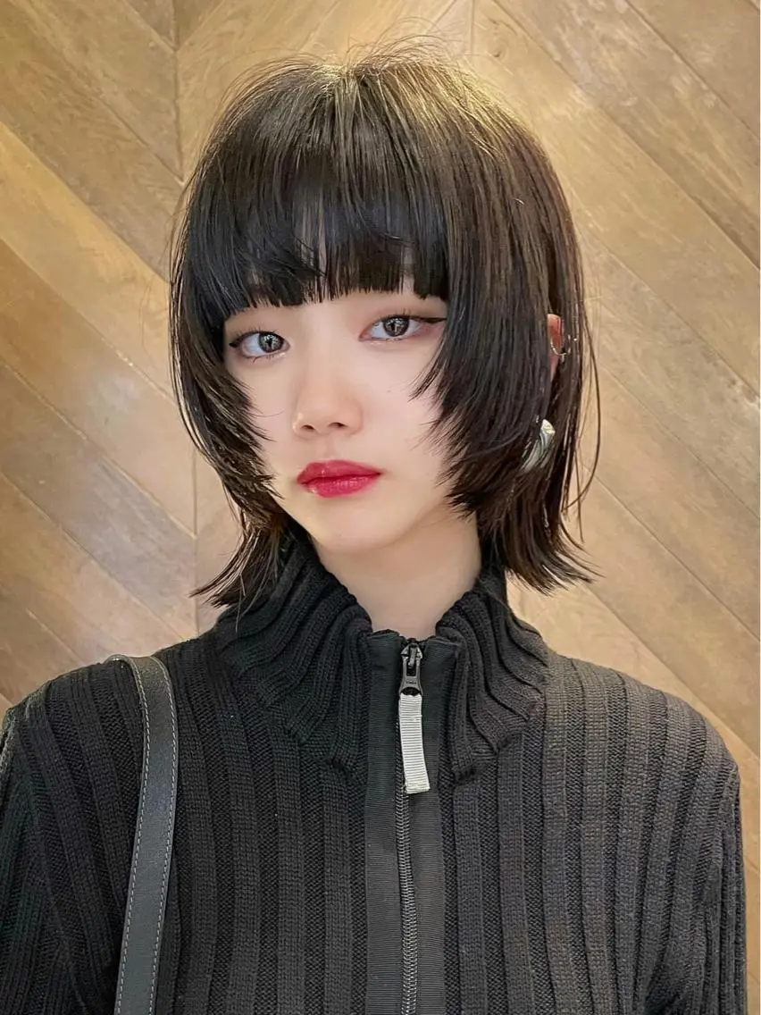 ショート ウルフカット カット トリートメント ブリーチ🧚 ボブ✍️レイヤーのヘアスタイル