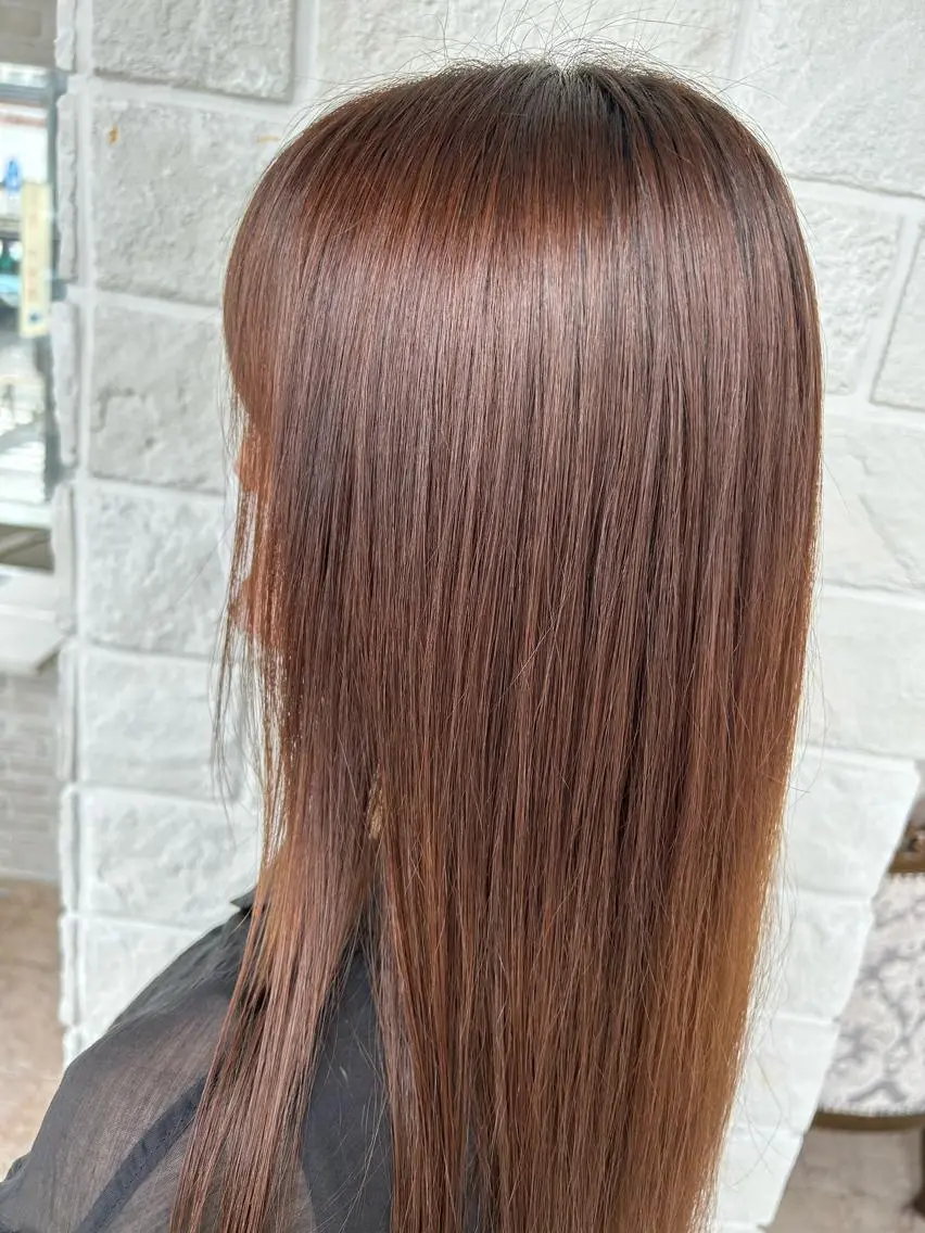 ロング 縮毛矯正 櫟本 来夢のヘアスタイル