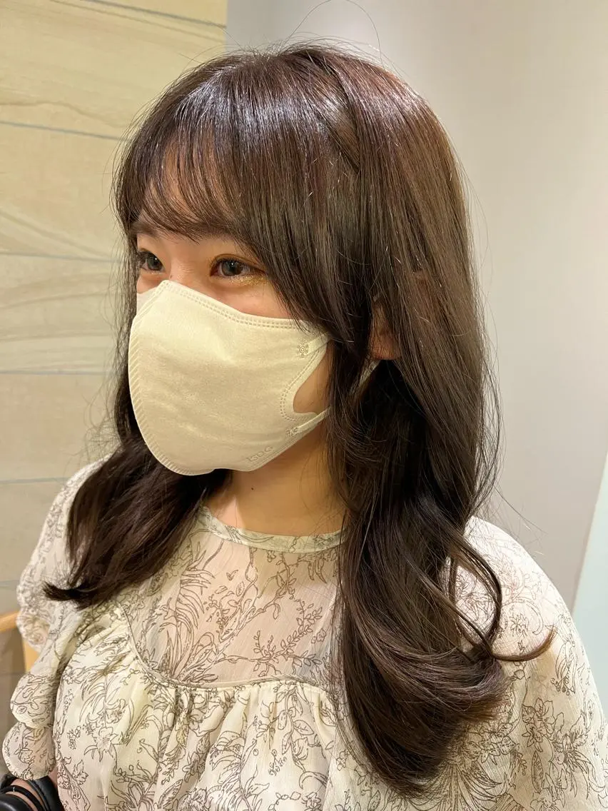 セミロング セミロングパーマ ボブ 髪質改善 韓国風ヘア シースルーバング ヘアカラー トリートメント ヘッドスパ 👑👑👑👑工藤 敬👑👑👑👑のヘアスタイル