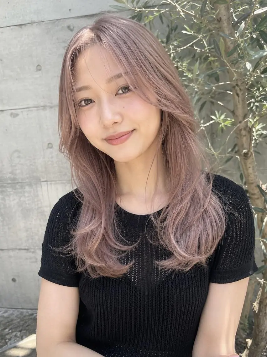 セミロング ヘアカラー ❄️透明感カラー❄️ メンズ✂️TOWAのヘアスタイル