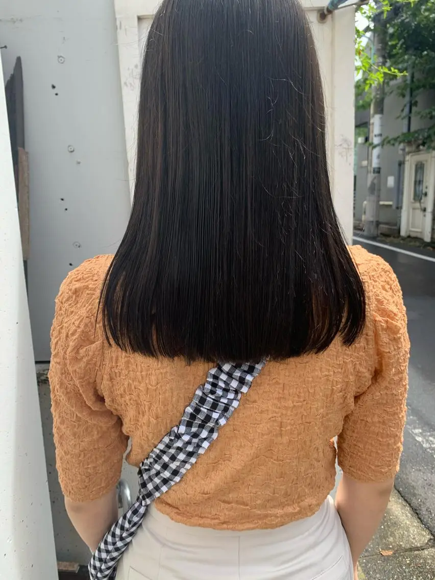セミロング カラー アッシュ ダークアッシュ 似合わせカラー🫶 小川千波のヘアスタイル