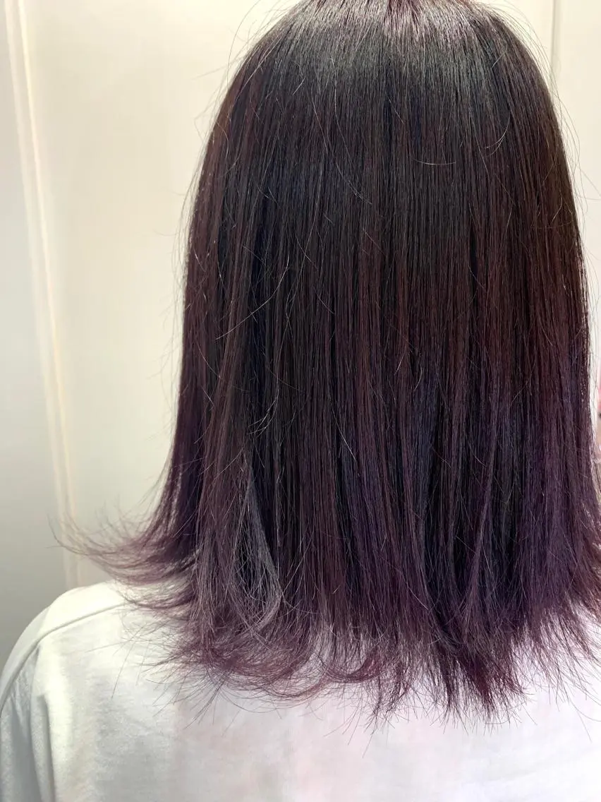 ミディアム カラー ラベンダーカラー 坂 瑞希のヘアスタイル