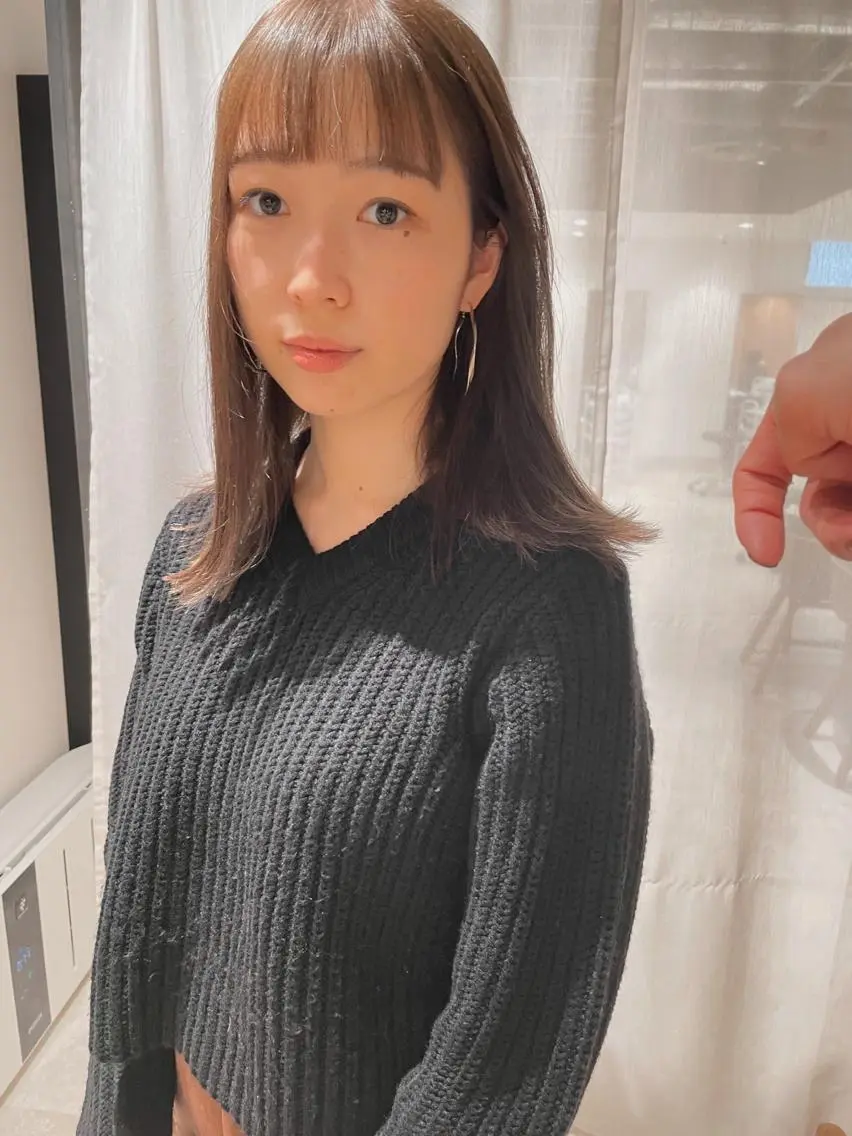 セミロング カラー カット ヘアカラー トリートメント センスをお届けします 大谷将生infpのヘアスタイル