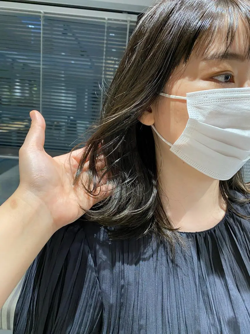 ミディアム カラー ヘアカラー トリートメント 艶カラー/似合わせ 💖Emmy💖のヘアスタイル