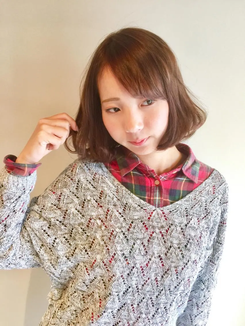 ショート カラー ボブ 不動令 認定カラーリストのヘアスタイル